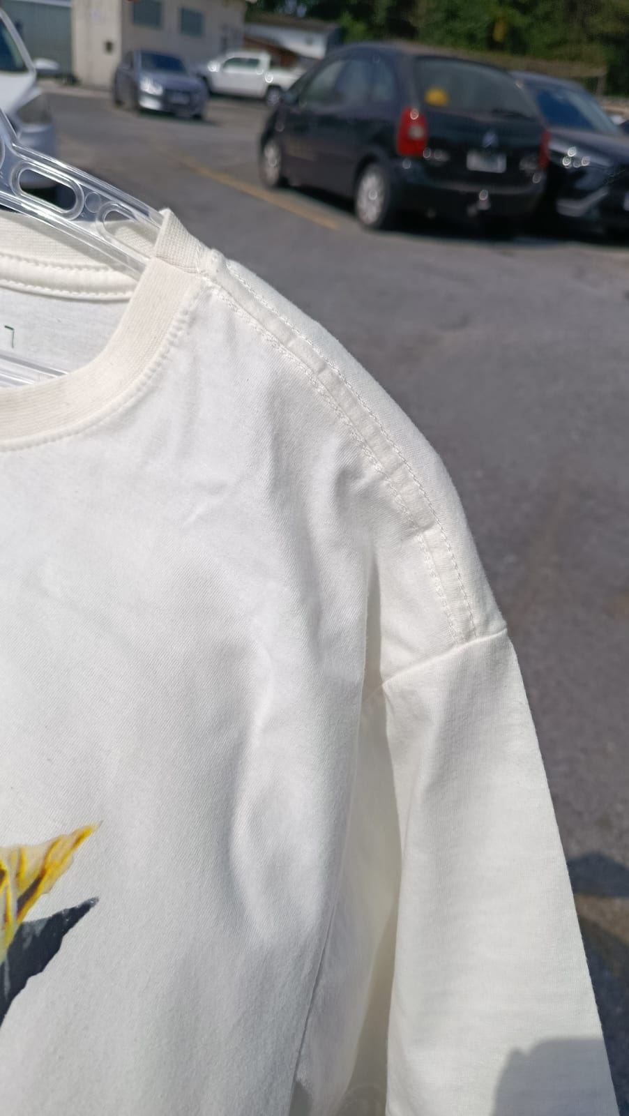 Detalhe costura ombro a ombro